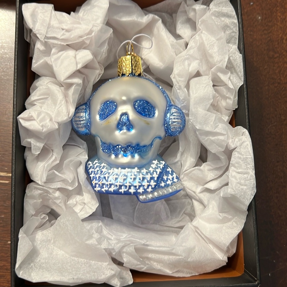 Coach Bonesy Glass Ornament